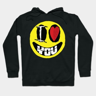 I Love You, I Heart You Smiling Face word art Hoodie